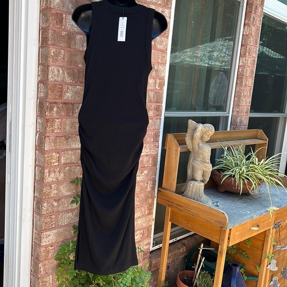 Michael Stars Wren Ruched Side Racer Back Ribbed MIDI Dress Size M NWOT - Picture 5 of 15